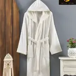 Unisex bathrobe with hood, belt and two pockets-Dream Room